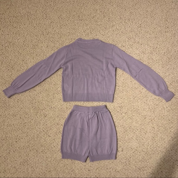 NWT 2 Piece Knitwear Lilac Sweater Short Set Small - Picture 7 of 11